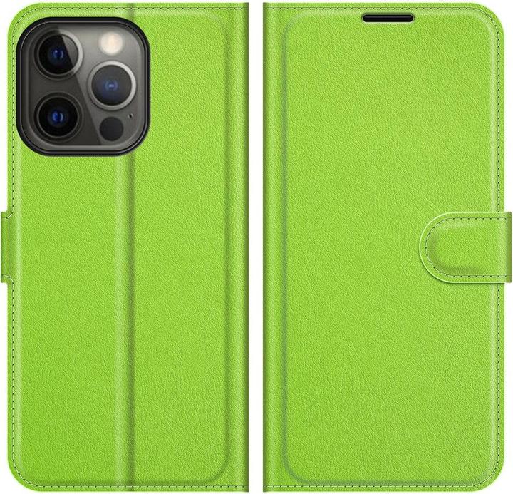 Actual product image Cover-Discount iPhone 13 Pro - leather case cover green (Apple iPhone 13 Pro)