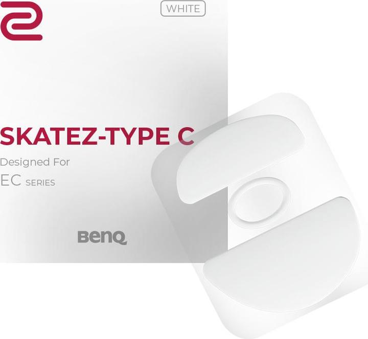 Produktbild BenQ Zowie Skatez Typ C weisse Mausfüsse für die EC-Serie, weisses Teflon, 0,6 mm Dicke