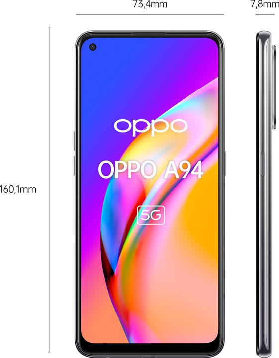 Produktbild OPPO A94 5G (128 GB, Black, 6.43", Dual SIM, 48 Mpx, 5G)