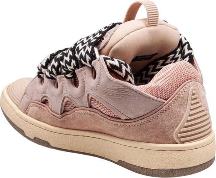 Actual product image Lanvin curb sneakers in white and pink leather (40)