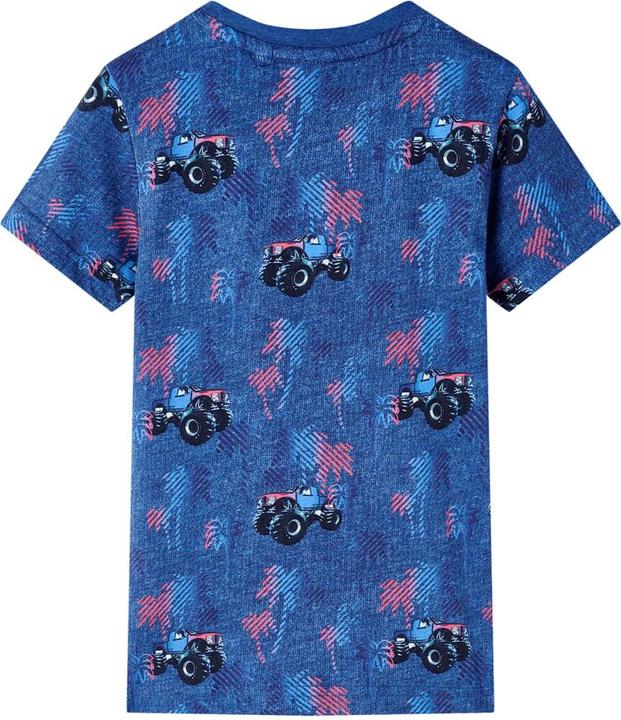 VidaXL Kinder-T-Shirt Dunkelblau Melange 92,Material: 100 (92)