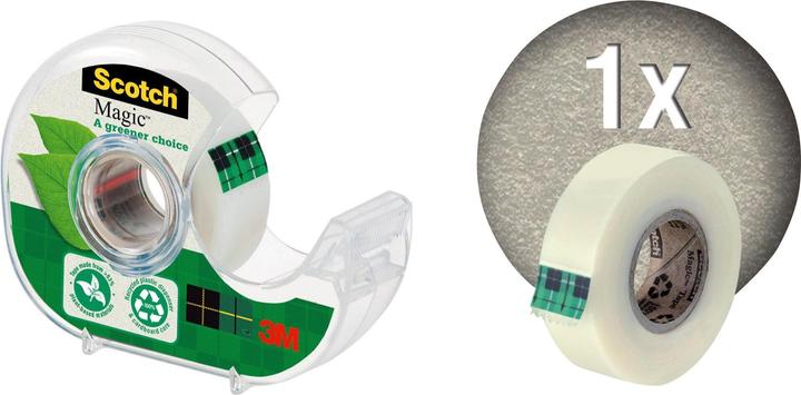 Actual product image 3M Scotch Magic hand dispenser incl. adhesive film 900, 19mm x 20m Adhesive film: invisible when