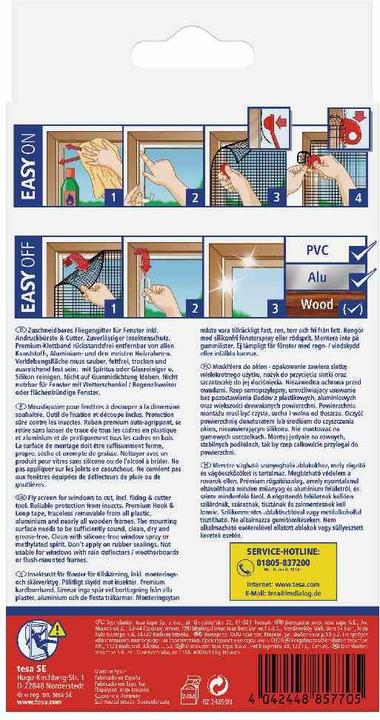 Actual product image tesa Insect screen COMFORT for windows, with Velcro tape, self-adhesive, without drilling (170 x 180 cm)