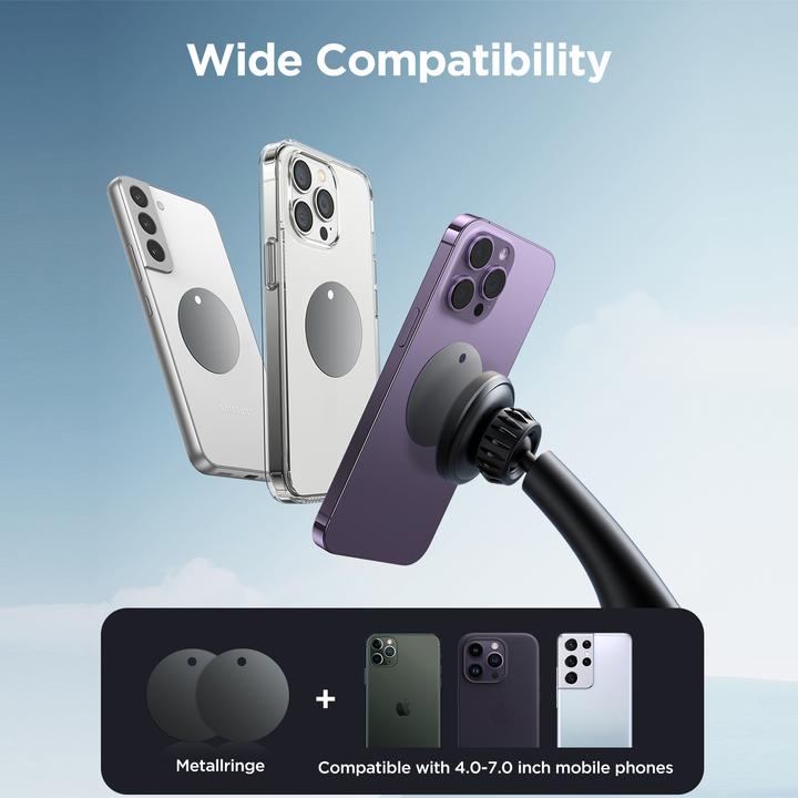 Actual product image Joyroom car magnetic phone holder for cockpit/dashboard/window black (JR-ZS356)