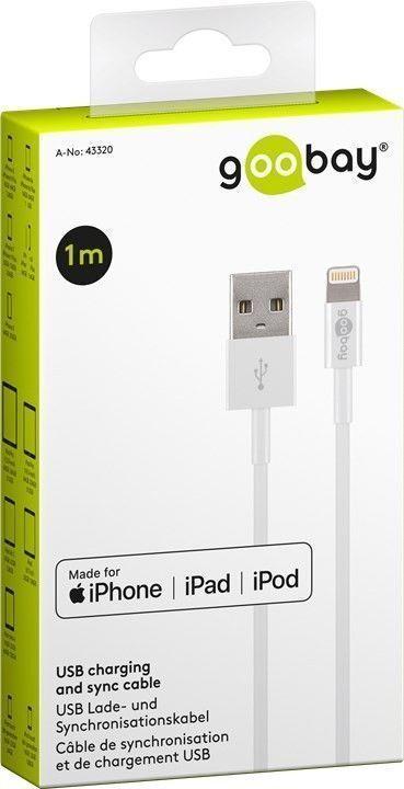 Produktbild Goobay Lade- und Synchronisationskabel (1 m, USB 2.0)