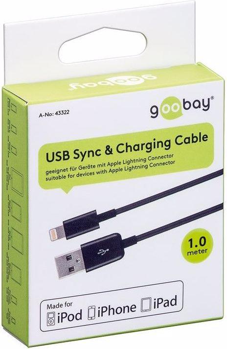 Immagine prodotto Goobay Cavo di ricarica e sincronizzazione (1 m, USB 2.0)