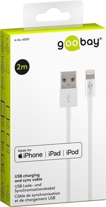Actual product image Goobay Charging and synchronization cable (2 m, USB 2.0)