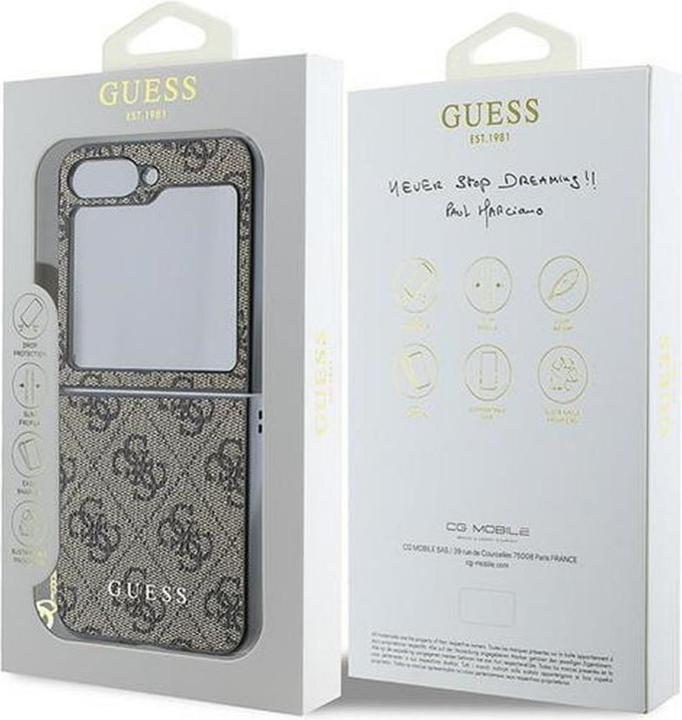Produktbild Guess GUHCZF6GF4GBR Z Flip6 F741 brązowy/brown 4G Charm (Samsung Galaxy Z Flip6)