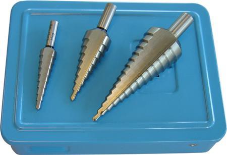 Produktbild Thürmer Tools Treppenbohrer-Set4-12mm, 1mm Feder4-20mm/4,0-30mm in 2mm Feder