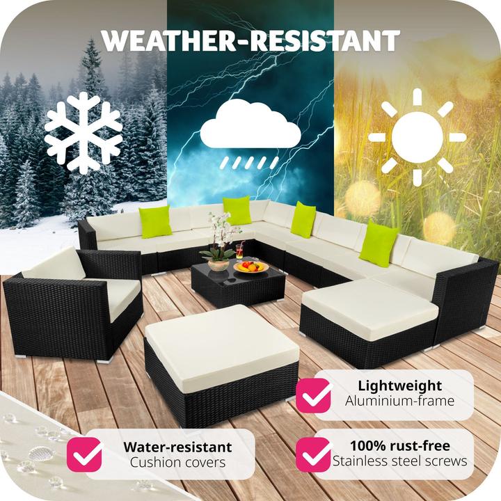 Produktbild tectake Rattan Lounge