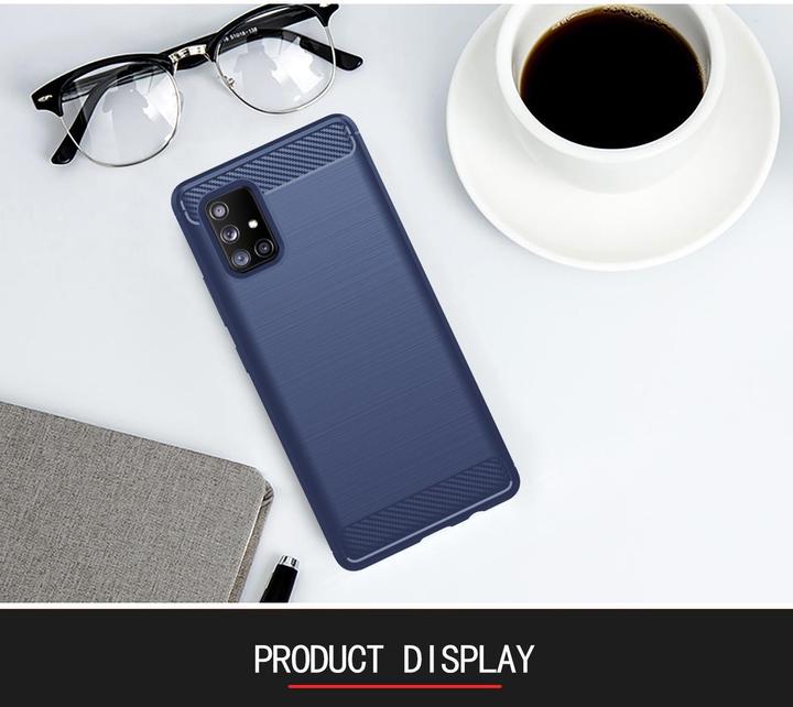 Image du produit Cadorabo TPU Ultra Slim carbon edelstahl Combi Cover (Samsung Galaxy A71)