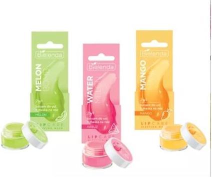Actual product image Bielenda Lip Care Overnight Lip Mask Balm 2in1 Melon Mango or Watermelon 10g