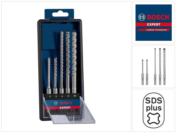 Actual product image Bosch Professional Zubehör EXPERT SDS plus-7X hammer drill bit set, 5/6/6/8/10 mm, 5 pcs. (5.0 mm, 6.0 mm, 10.0 mm, Ø 8.0 mm)