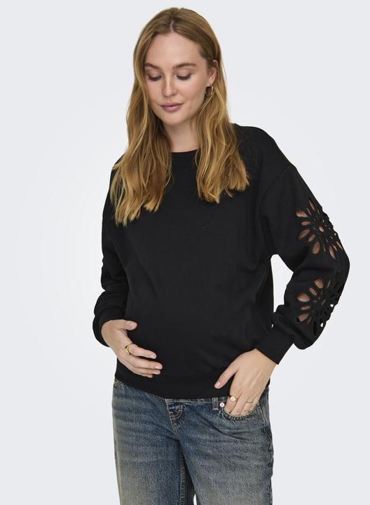 Produktbild Only Maternity Normal geschnitten Rundhals Maternity Tief angesetzte Schulter Sweatshirt Sweatshirt (XL)
