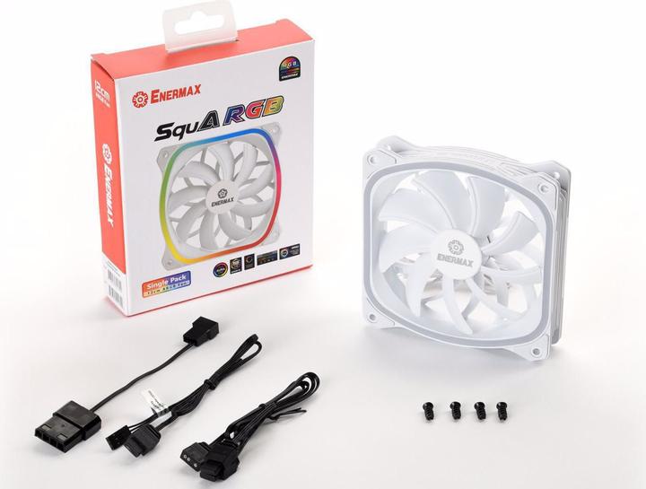 Immagine prodotto Enermax Ventilatore PC SquA RGB Bianco singolo (120 mm, 1 x)