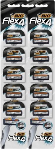Bic Rasiermesser, Flex 4 Classic, 10 Stücke (Hit) (10 x)
