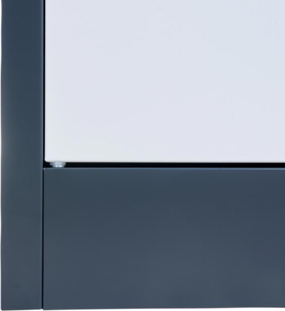 Image du produit Jet-Line Meubles de bureau Armoire de classement KIEW rouge-gris foncé 90x40x90cm Métal