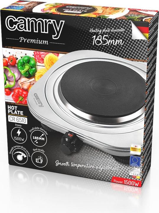 Immagine prodotto Camry CR 6511 Nero, Acciaio inox Piano di lavoro in ceramica 2 zone