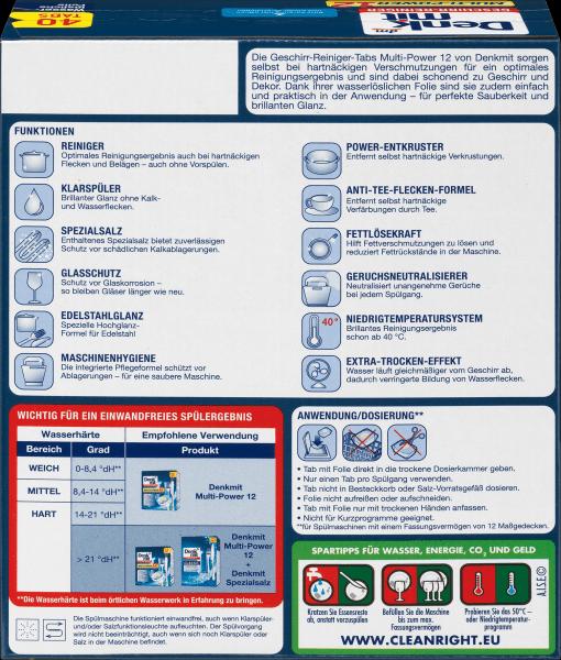 Produktbild dm Denkmit Multi-Power 12 (Tabs, 40 Waschgänge)
