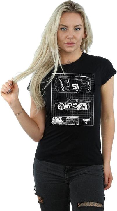 Immagine prodotto Disney Cars Cruz Ramirez Blueprint Maglietta Donna (M)