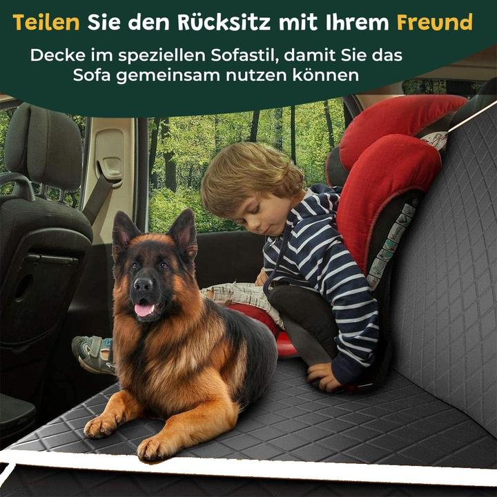 Produktbild Die Bellende Katze Hundedecke für Auto-Rückbank und Kofferraum (Katze, Hund, Faltbar)