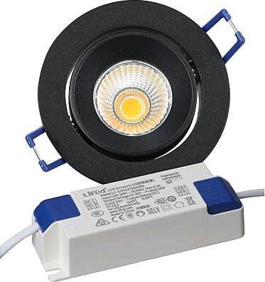 Immagine prodotto Rutec Faretto LED da incasso 6W 3000K 718lm Konv sw IP40 1LED alluminio RF:high gloss (718 lm)