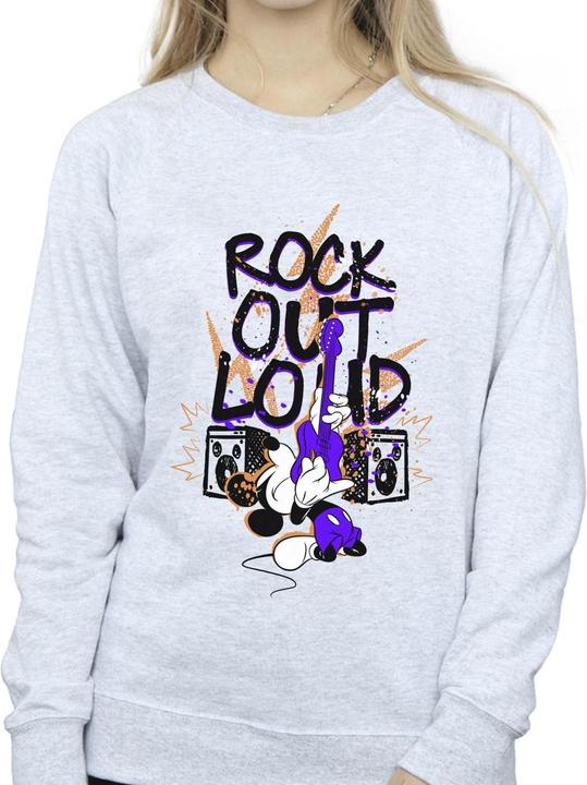 Actual product image Disney Womens/Ladies Mickey Mouse Rock Out Loud Sweatshirt (XL)