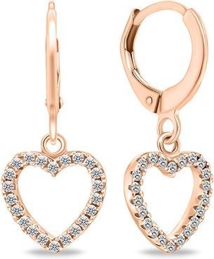 Produktbild Brilio Silver - Bronze hoop earrings with hearts EA645R