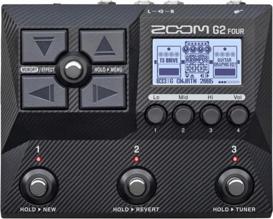 Produktbild Zoom G2 Four Multi-Effekt-Gerät mit Klinkenkabel (Bass, Gitarre)