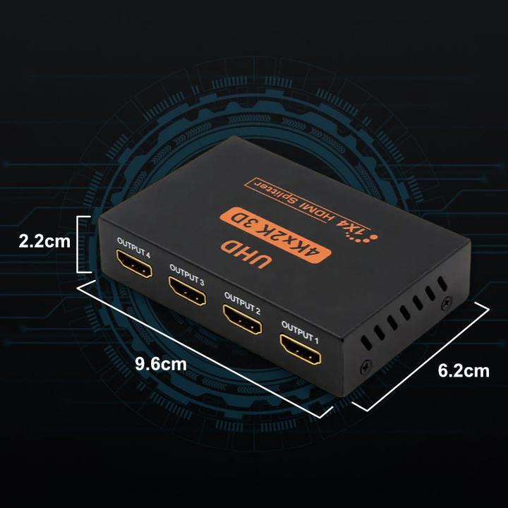 Produktbild Hermex HDMI Splitter HDMI-Splitter-Box HDMI Verteiler HDMI-Signal-Splitter