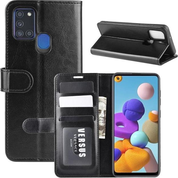 Actual product image MU Classic Crazy Horse Leather Bookcover Series (Samsung Galaxy A21s)