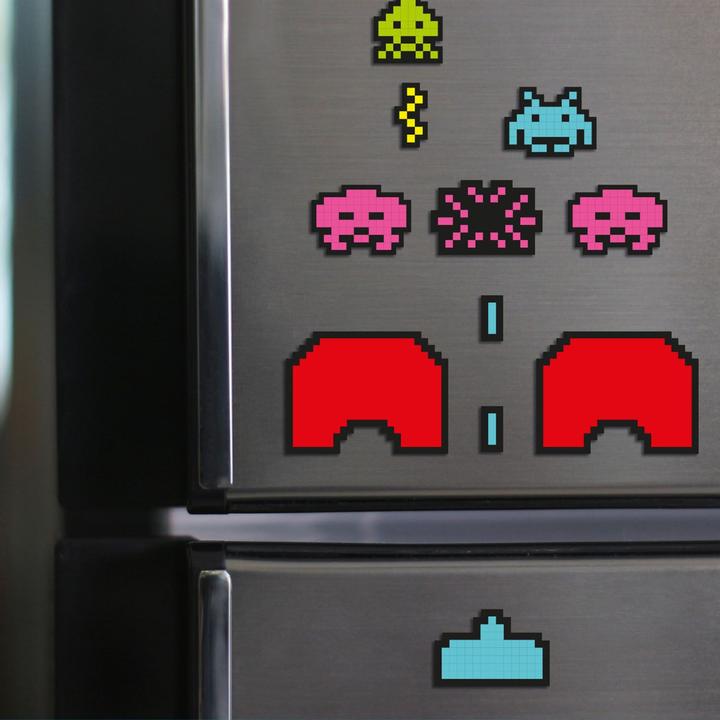 Actual product image Space Invaders Magnetic Pins