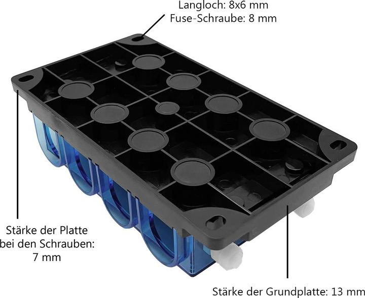 Actual product image Offgridtec 4-way MEGA-Fuse fuse holder with holder for spare fuse (40 A)