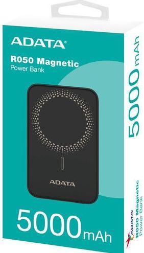 Produktbild Adata R050 MAGNETIC - Power Bank černá (5000 mAh, 20 W, 19.25 Wh)