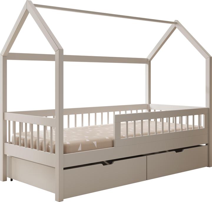 Actual product image ADRK Furniture Galicja house bed with mattress (200cm x 90cm)