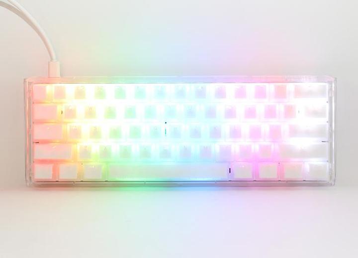 Produktbild Ducky One 3 Aura White Mini Gaming Tastatur, RGB LED - Kailh Jellyfish Y (US) (US, Kabelgebunden)