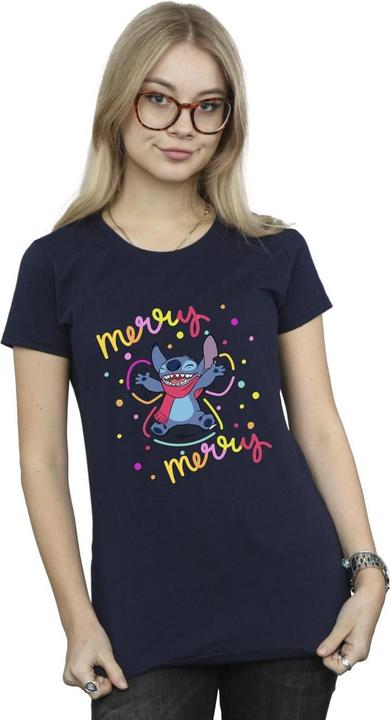 Image du produit Disney - T-shirt LILO & STITCH MERRY RAINBOW - Femme (M)