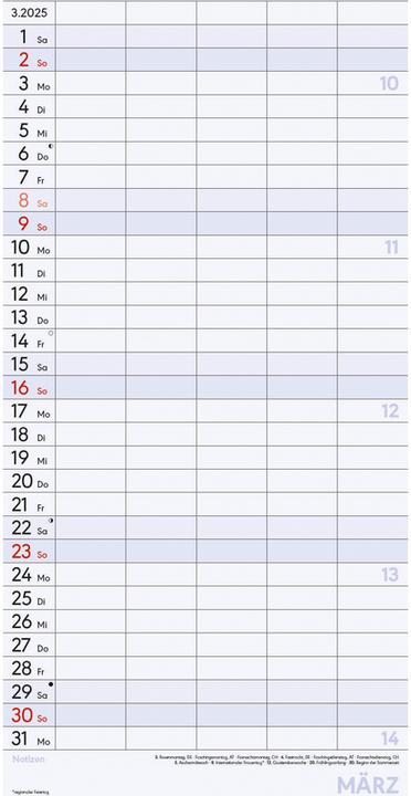 Actual product image Alpha Edition Family planner (22 x 45 cm, German)