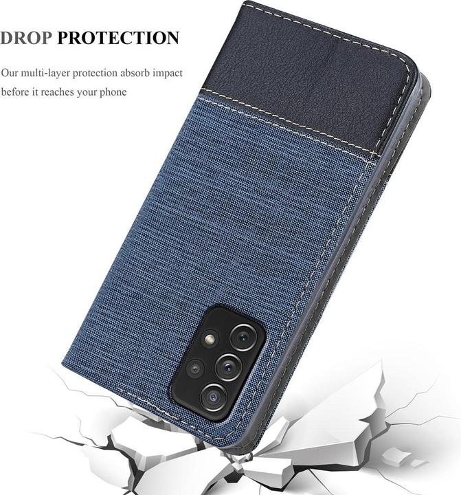 Actual product image Cadorabo Book Jeans Optics Cover (Samsung Galaxy A72 5G)