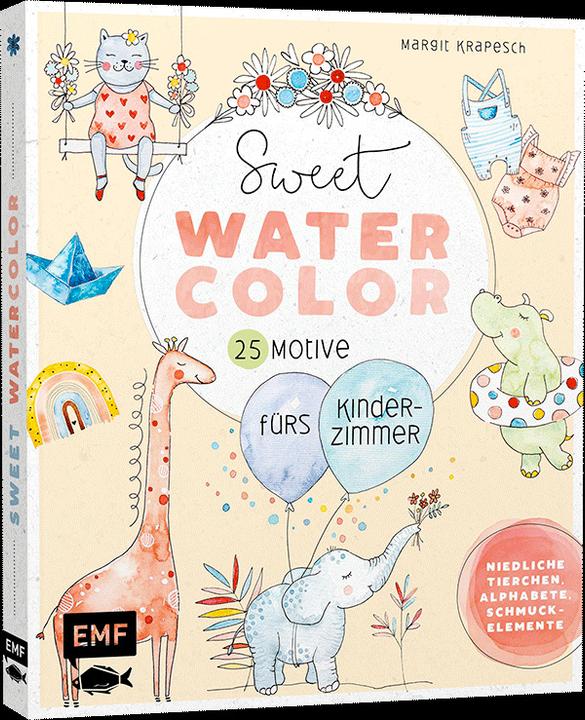 Actual product image Sweet Watercolor - paint 20 motifs for children's room