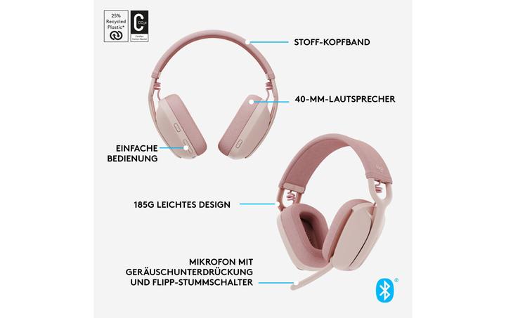 Actual product image Logitech Zone Vibe 100 (Wireless, USB-C)