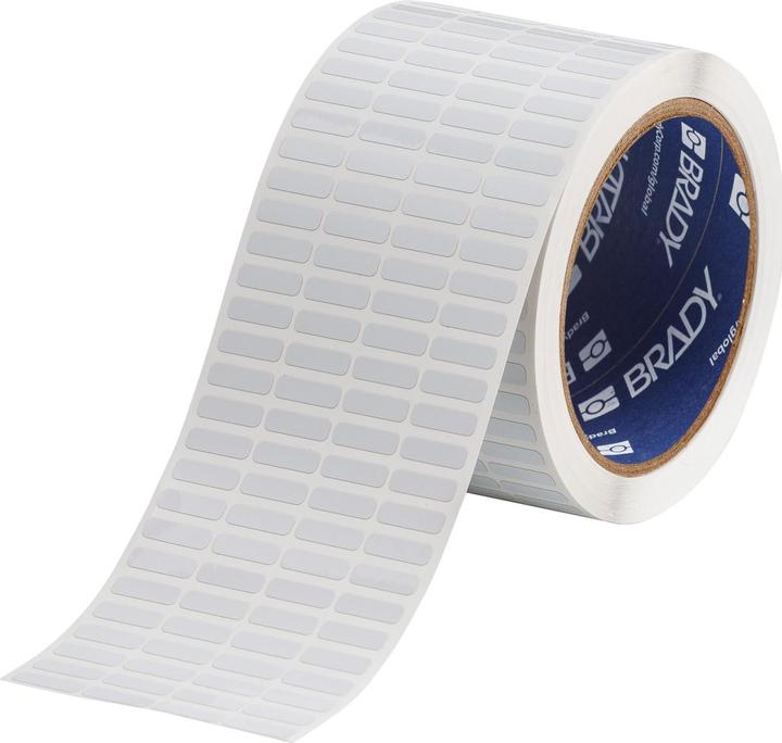 Actual product image Brady Polyimide labels for printed circuit boards, white, glossy, 2 mil, 76 mm core