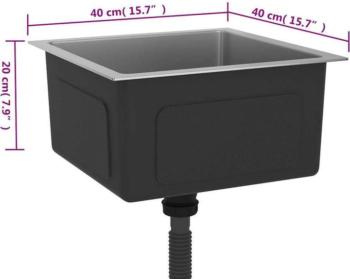 Produktbild VidaXL Kolumbus (Einbauspüle, 40 cm, 40 cm)