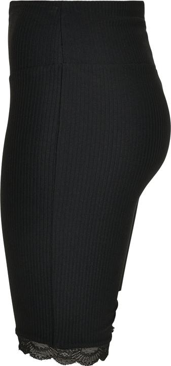 Actual product image Urban Classics Ladies High Waist Rib Lace Hem Cycle Shorts (4XL)