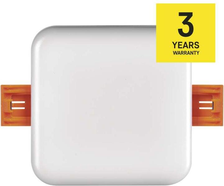 Actual product image Emos LED recessed light 75x75, square, white, 6W neutral white, IP65 (500 lm)