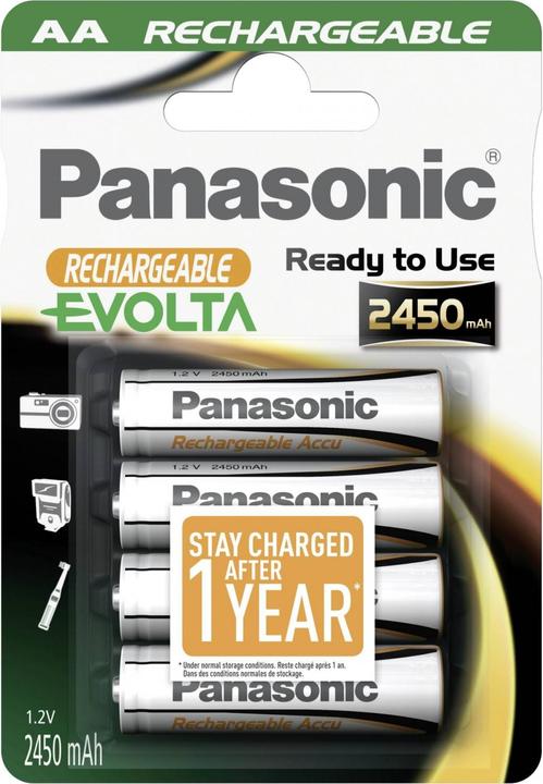 Panasonic Rechargeable Evolta (4 Stk., AA, 2450 mAh)