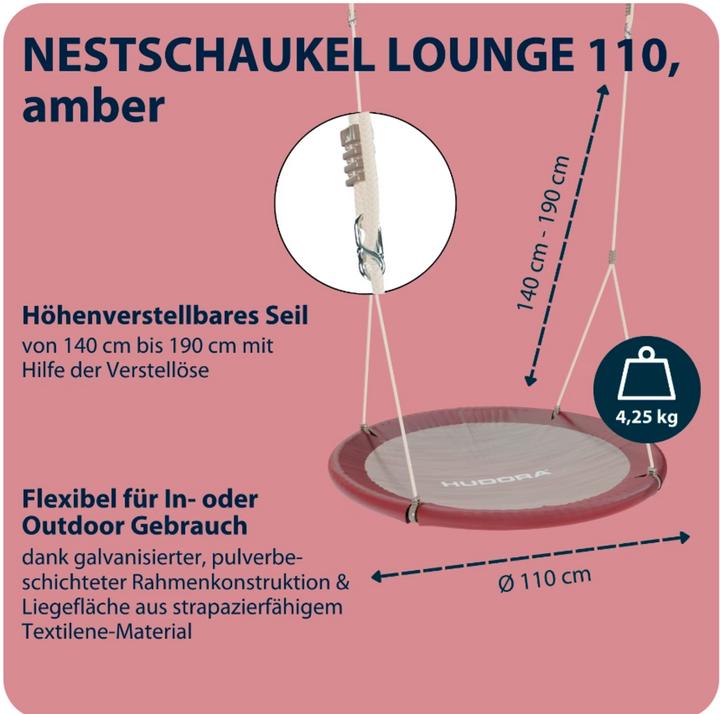 Productafbeelding Hudora Nest Swing Lounge 110cm, Amber