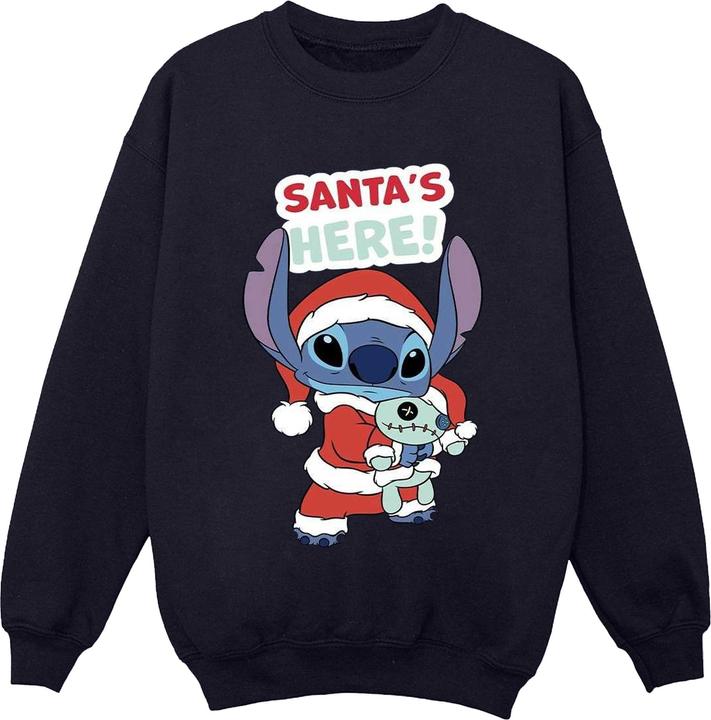 Actual product image Disney Mens Lilo & Stitch Santa's Here Sweatshirt (3XL)