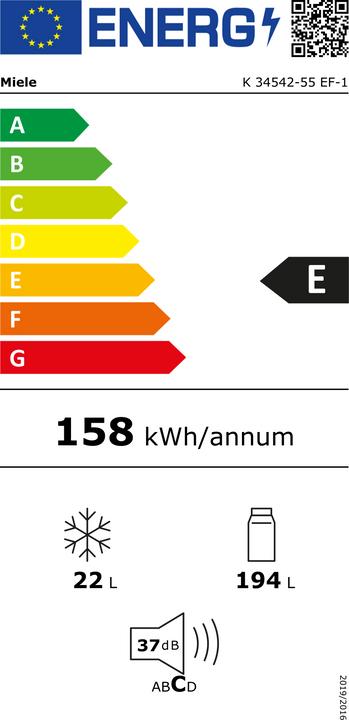 Energy Label Miele K 34542-55 EF-1 (216 l)