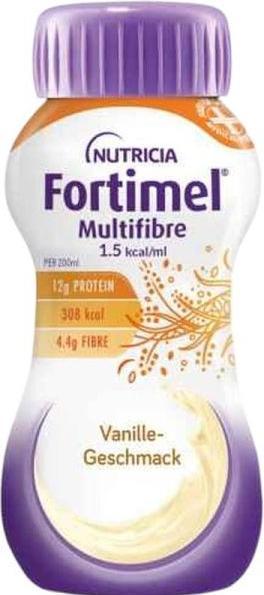 Immagine prodotto Fortimel Energia Multi Fibra Vaniglia (4x200ml) (Vaniglia, Fragola, Cioccolato, 4 pz., 965 g)